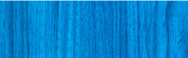 外壁デザイン：木目柄ブルー